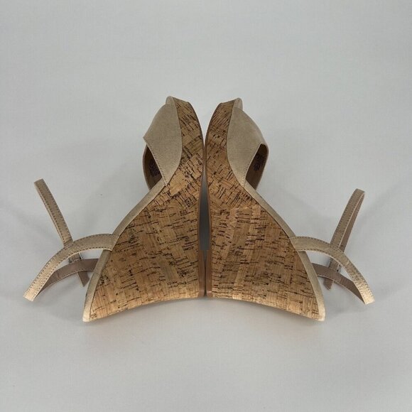 Charles by‎ Charles David Women's Lambert Cork Wedge Sandals Nude Size 10M - Picture 6 of 6
